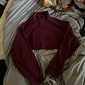 Polo by Ralph Lauren Maroon Estate Rib Pullover